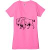 Ladies' Jersey Short-Sleeve Deep V-Neck T-Shirt Thumbnail