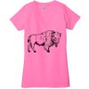 Ladies' Jersey Short-Sleeve Deep V-Neck T-Shirt Thumbnail