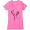 Ladies' Jersey Short-Sleeve Deep V-Neck T-Shirt Thumbnail