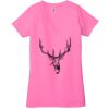 Ladies' Jersey Short-Sleeve Deep V-Neck T-Shirt Thumbnail