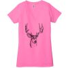 Ladies' Jersey Short-Sleeve Deep V-Neck T-Shirt Thumbnail