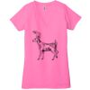 Ladies' Jersey Short-Sleeve Deep V-Neck T-Shirt Thumbnail