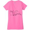 Ladies' Jersey Short-Sleeve Deep V-Neck T-Shirt Thumbnail
