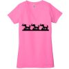 Ladies' Jersey Short-Sleeve Deep V-Neck T-Shirt Thumbnail