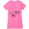 Ladies' Jersey Short-Sleeve Deep V-Neck T-Shirt Thumbnail