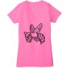 Ladies' Jersey Short-Sleeve Deep V-Neck T-Shirt Thumbnail