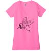 Ladies' Jersey Short-Sleeve Deep V-Neck T-Shirt Thumbnail