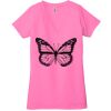 Ladies' Jersey Short-Sleeve Deep V-Neck T-Shirt Thumbnail