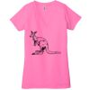 Ladies' Jersey Short-Sleeve Deep V-Neck T-Shirt Thumbnail