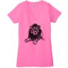 Ladies' Jersey Short-Sleeve Deep V-Neck T-Shirt Thumbnail