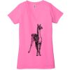 Ladies' Jersey Short-Sleeve Deep V-Neck T-Shirt Thumbnail