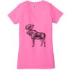 Ladies' Jersey Short-Sleeve Deep V-Neck T-Shirt Thumbnail
