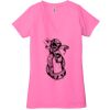 Ladies' Jersey Short-Sleeve Deep V-Neck T-Shirt Thumbnail