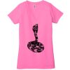 Ladies' Jersey Short-Sleeve Deep V-Neck T-Shirt Thumbnail