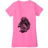 Ladies' Jersey Short-Sleeve Deep V-Neck T-Shirt Thumbnail