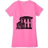 Ladies' Jersey Short-Sleeve Deep V-Neck T-Shirt Thumbnail