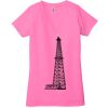 Ladies' Jersey Short-Sleeve Deep V-Neck T-Shirt Thumbnail
