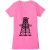 Ladies' Jersey Short-Sleeve Deep V-Neck T-Shirt Thumbnail