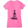 Ladies' Jersey Short-Sleeve Deep V-Neck T-Shirt Thumbnail