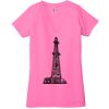 Ladies' Jersey Short-Sleeve Deep V-Neck T-Shirt Thumbnail