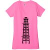 Ladies' Jersey Short-Sleeve Deep V-Neck T-Shirt Thumbnail