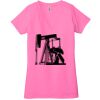 Ladies' Jersey Short-Sleeve Deep V-Neck T-Shirt Thumbnail