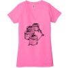 Ladies' Jersey Short-Sleeve Deep V-Neck T-Shirt Thumbnail