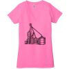 Ladies' Jersey Short-Sleeve Deep V-Neck T-Shirt Thumbnail