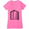 Ladies' Jersey Short-Sleeve Deep V-Neck T-Shirt Thumbnail