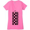 Ladies' Jersey Short-Sleeve Deep V-Neck T-Shirt Thumbnail