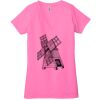 Ladies' Jersey Short-Sleeve Deep V-Neck T-Shirt Thumbnail