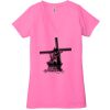 Ladies' Jersey Short-Sleeve Deep V-Neck T-Shirt Thumbnail
