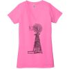 Ladies' Jersey Short-Sleeve Deep V-Neck T-Shirt Thumbnail