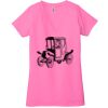 Ladies' Jersey Short-Sleeve Deep V-Neck T-Shirt Thumbnail