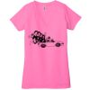 Ladies' Jersey Short-Sleeve Deep V-Neck T-Shirt Thumbnail