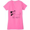 Ladies' Jersey Short-Sleeve Deep V-Neck T-Shirt Thumbnail