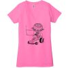 Ladies' Jersey Short-Sleeve Deep V-Neck T-Shirt Thumbnail