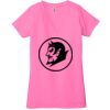 Ladies' Jersey Short-Sleeve Deep V-Neck T-Shirt Thumbnail