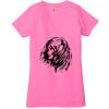 Ladies' Jersey Short-Sleeve Deep V-Neck T-Shirt Thumbnail