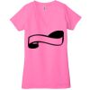 Ladies' Jersey Short-Sleeve Deep V-Neck T-Shirt Thumbnail