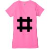 Ladies' Jersey Short-Sleeve Deep V-Neck T-Shirt Thumbnail