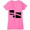 Ladies' Jersey Short-Sleeve Deep V-Neck T-Shirt Thumbnail