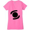 Ladies' Jersey Short-Sleeve Deep V-Neck T-Shirt Thumbnail