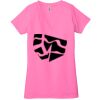 Ladies' Jersey Short-Sleeve Deep V-Neck T-Shirt Thumbnail