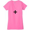 Ladies' Jersey Short-Sleeve Deep V-Neck T-Shirt Thumbnail