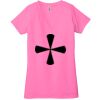 Ladies' Jersey Short-Sleeve Deep V-Neck T-Shirt Thumbnail