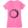 Ladies' Jersey Short-Sleeve Deep V-Neck T-Shirt Thumbnail