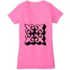 Ladies' Jersey Short-Sleeve Deep V-Neck T-Shirt Thumbnail