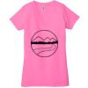 Ladies' Jersey Short-Sleeve Deep V-Neck T-Shirt Thumbnail