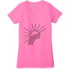 Ladies' Jersey Short-Sleeve Deep V-Neck T-Shirt Thumbnail
